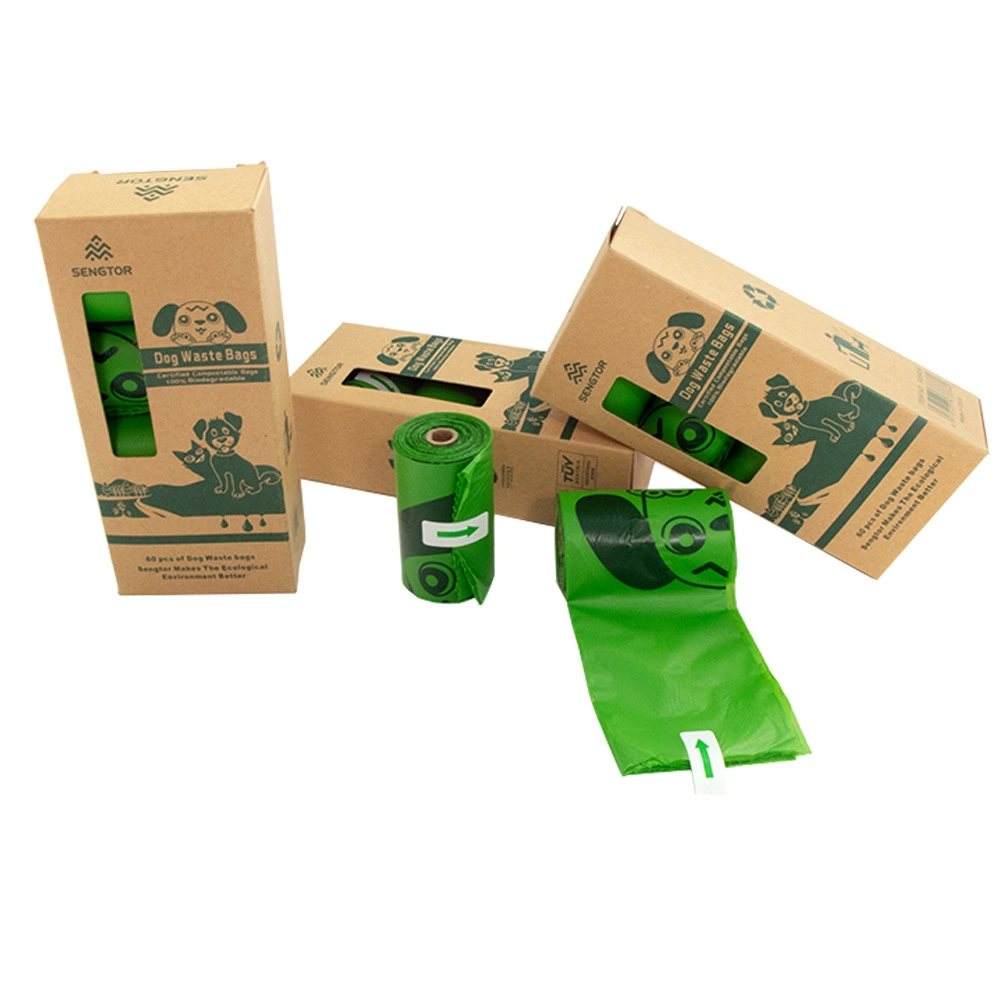 Compostable 100% Biodegradable Dog Poop Pet Products Pet Supply Waste Trash Bag Poop Garbage Bag Packaging Bag