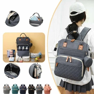 2023 Hot Customized Colorful Portable Nappy Backpack Maternity Baby Diaper Bag