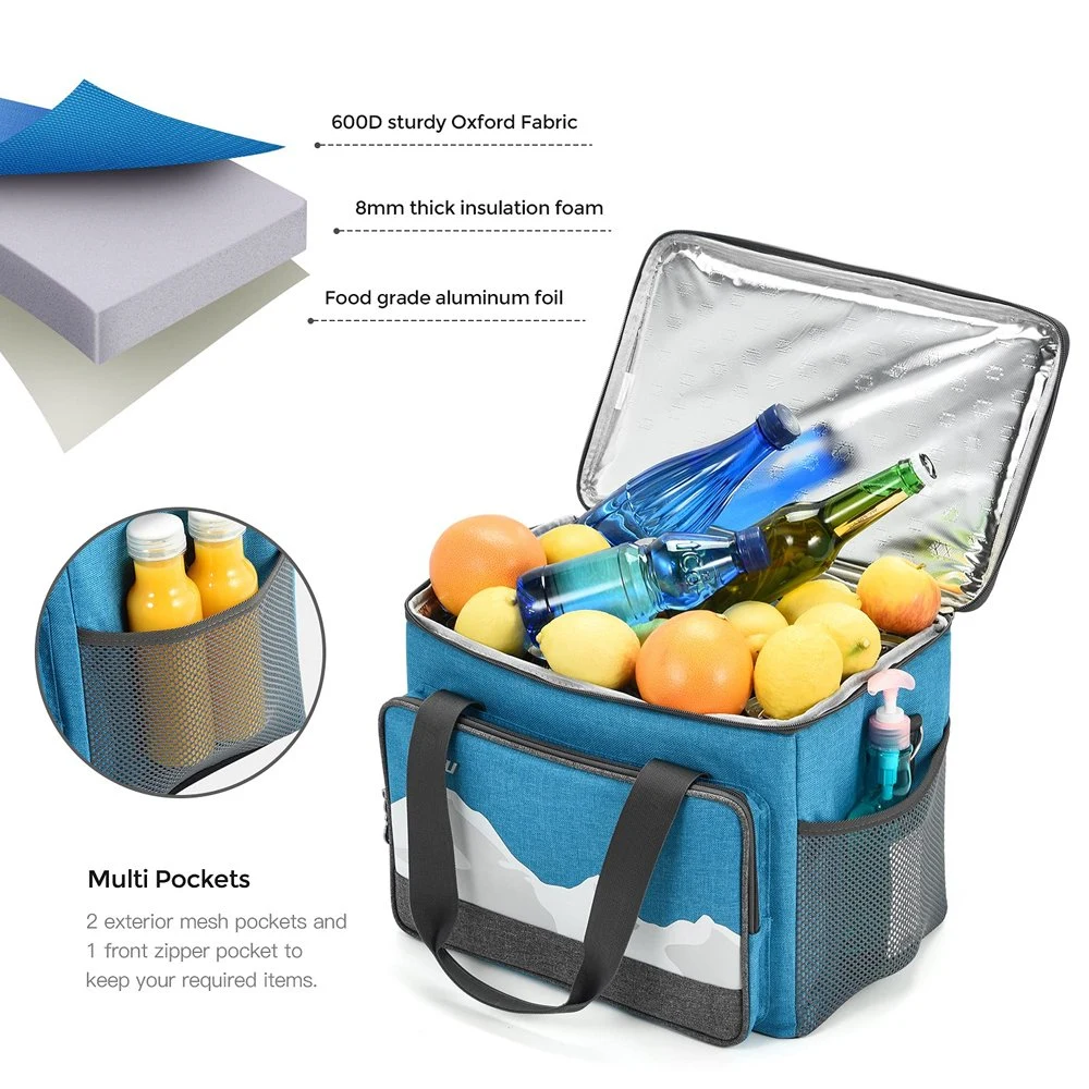 Large Capacity Insulated Food Delivery Box for Take Away Cooler Box Water-Proof Customized Color and